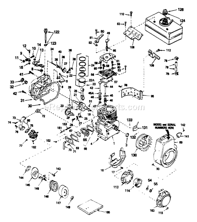 Page B Diagram and Parts List for 8762-1  Briggs and Stratton Generator